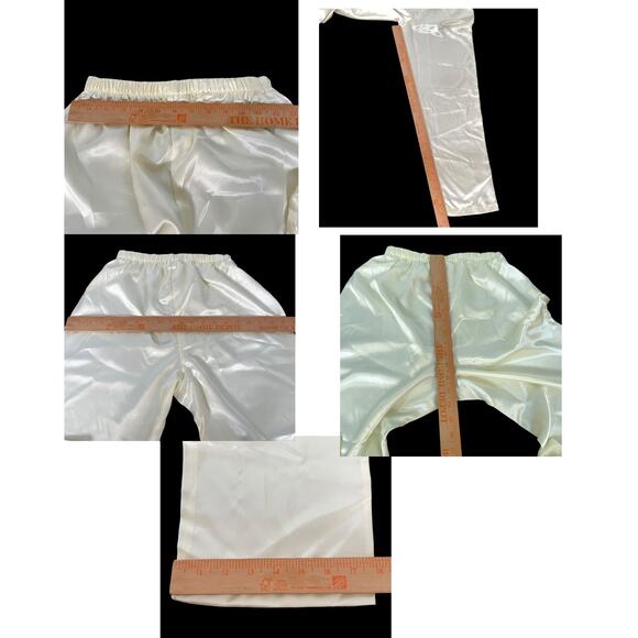 Vintage Cinema Etoile Pajama Set Women Small Floral 2 Piece Silky NOS Tags READ - Picture 8 of 16